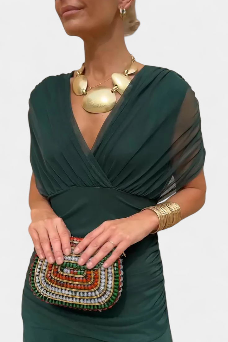 Hayden™ Vestido largo floral con escote en V