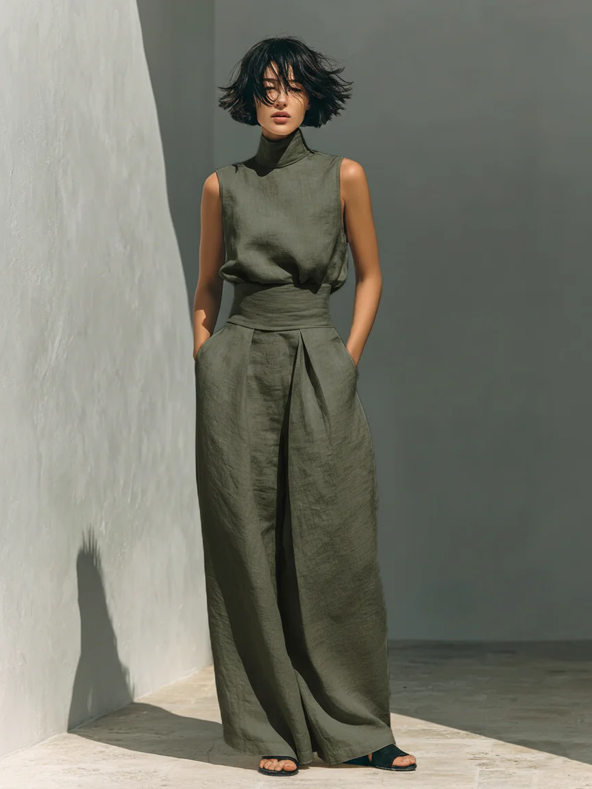 Nuria | Conjunto de tops sin mangas minimalista • S1
