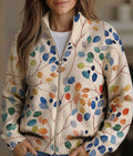 Imogene™ | Rebeca con Cremallera Estampado de Hojas Botánicas