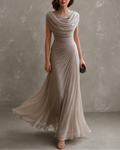 Jenna | Vestido largo drapeado