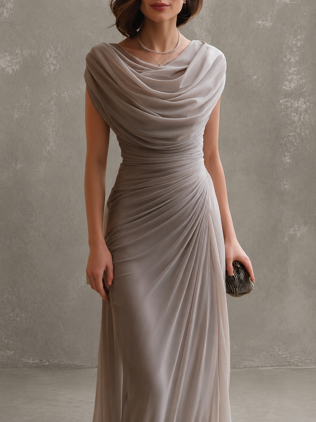 Jenna | Vestido largo drapeado