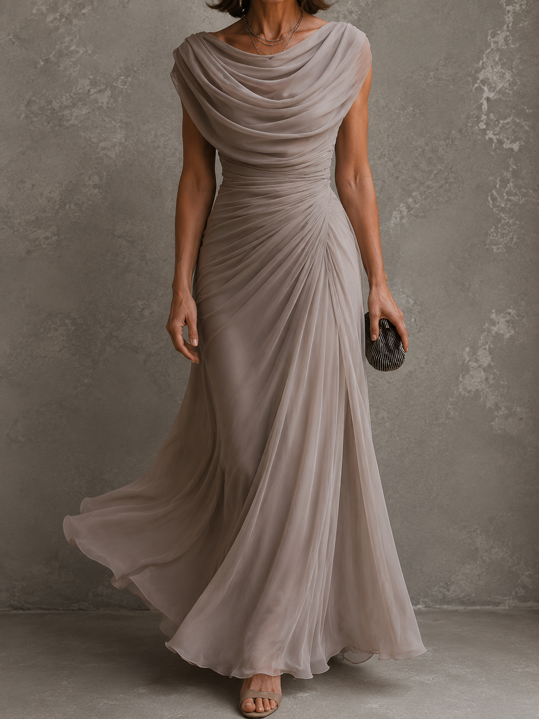 Jenna | Vestido largo drapeado