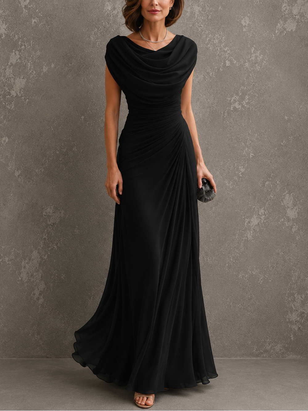 Jenna | Vestido largo drapeado