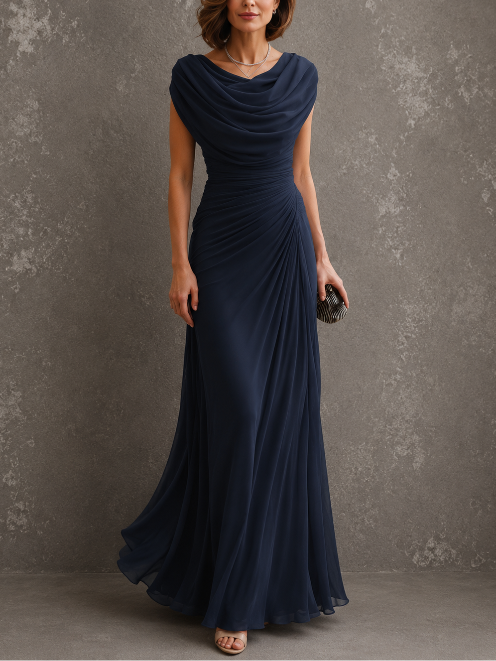 Jenna | Vestido largo drapeado