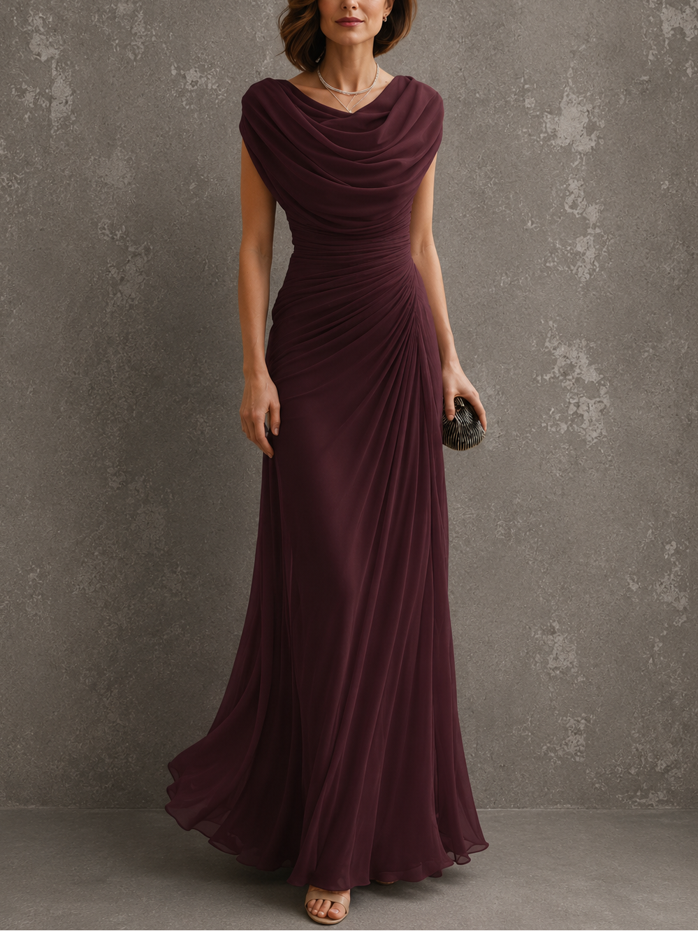 Jenna | Vestido largo drapeado
