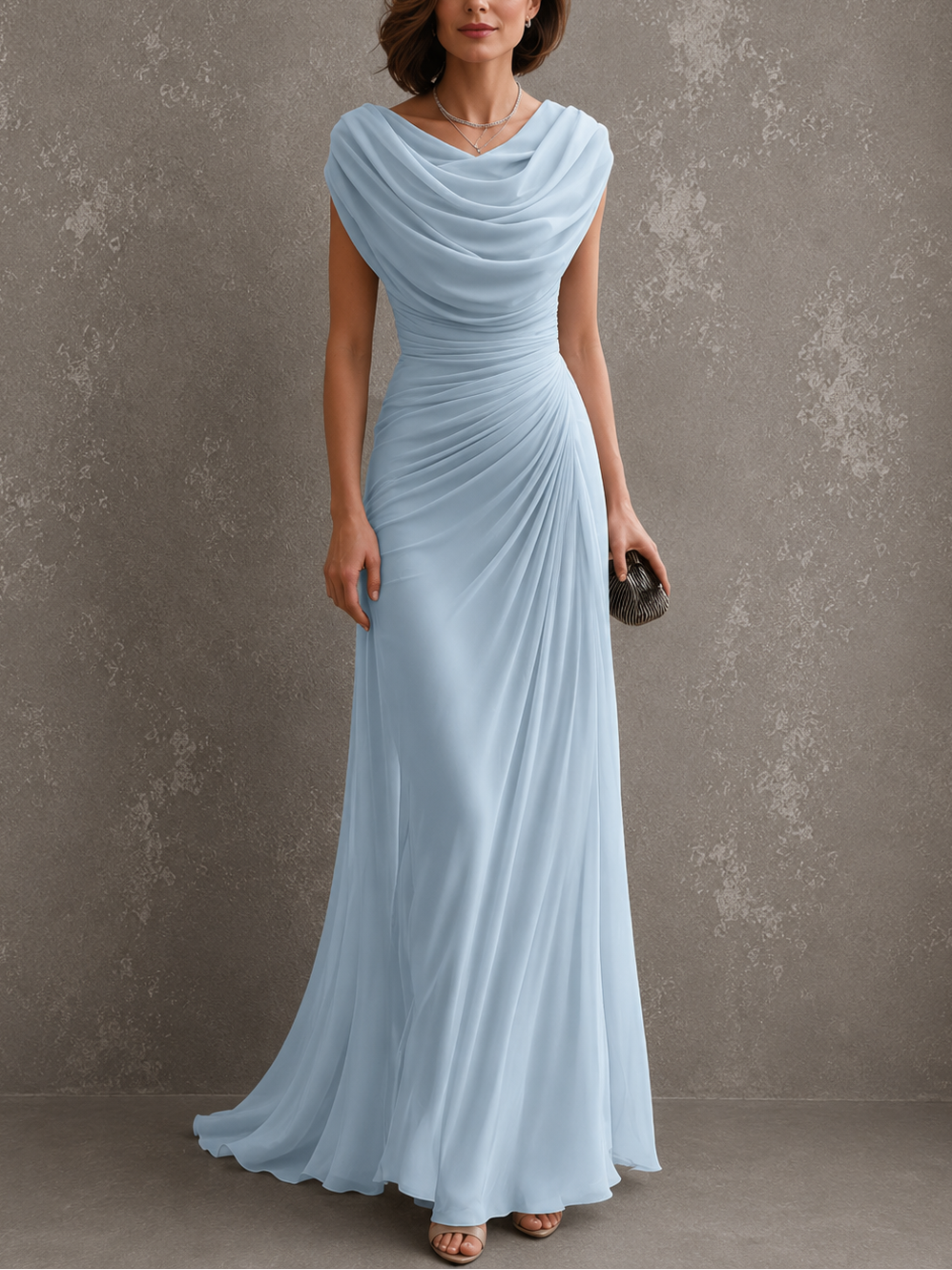 Jenna | Vestido largo drapeado