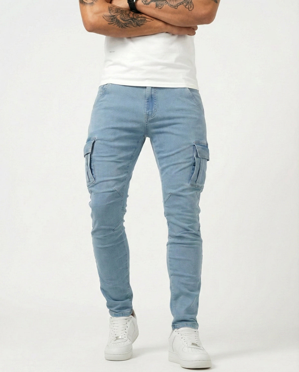 Pantalón cargo elástico