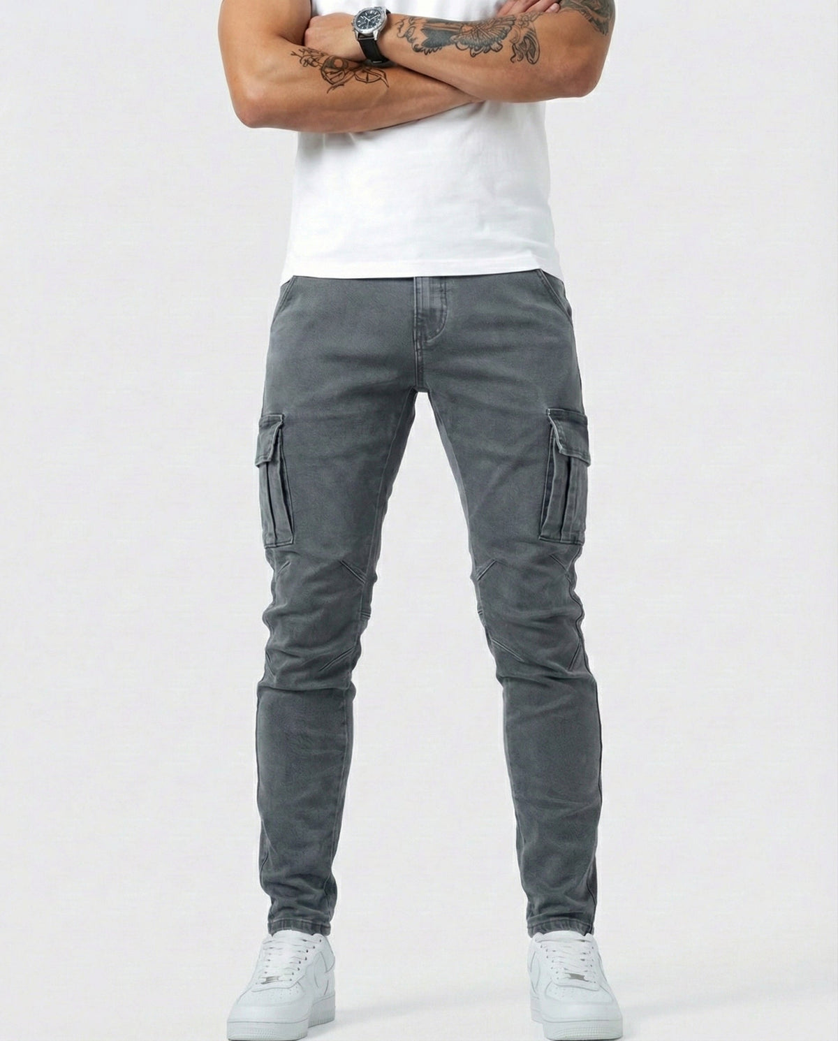 Pantalón cargo elástico