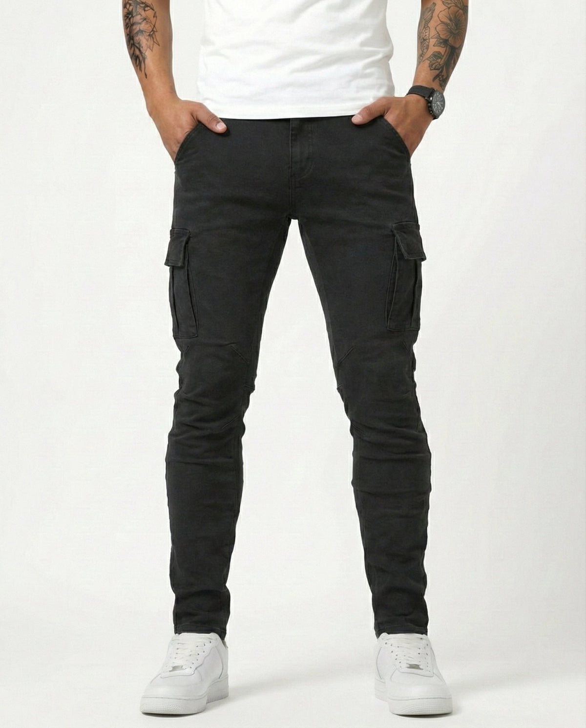 Pantalón cargo elástico
