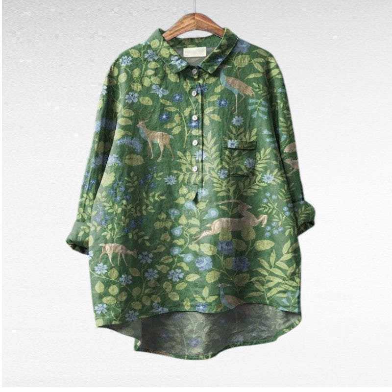Cecily | Blusa Floral Pictórica