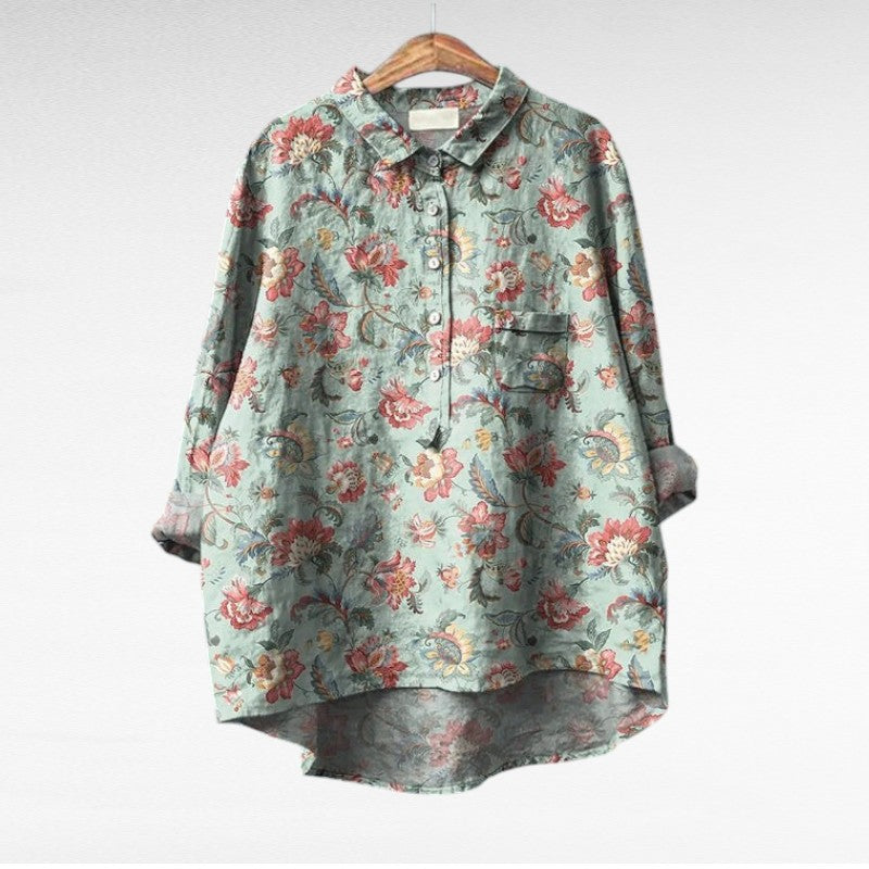 Cecily | Blusa Floral Pictórica
