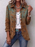 Goldenridge™ | Chaqueta con Volantes y Estampado Cachemir