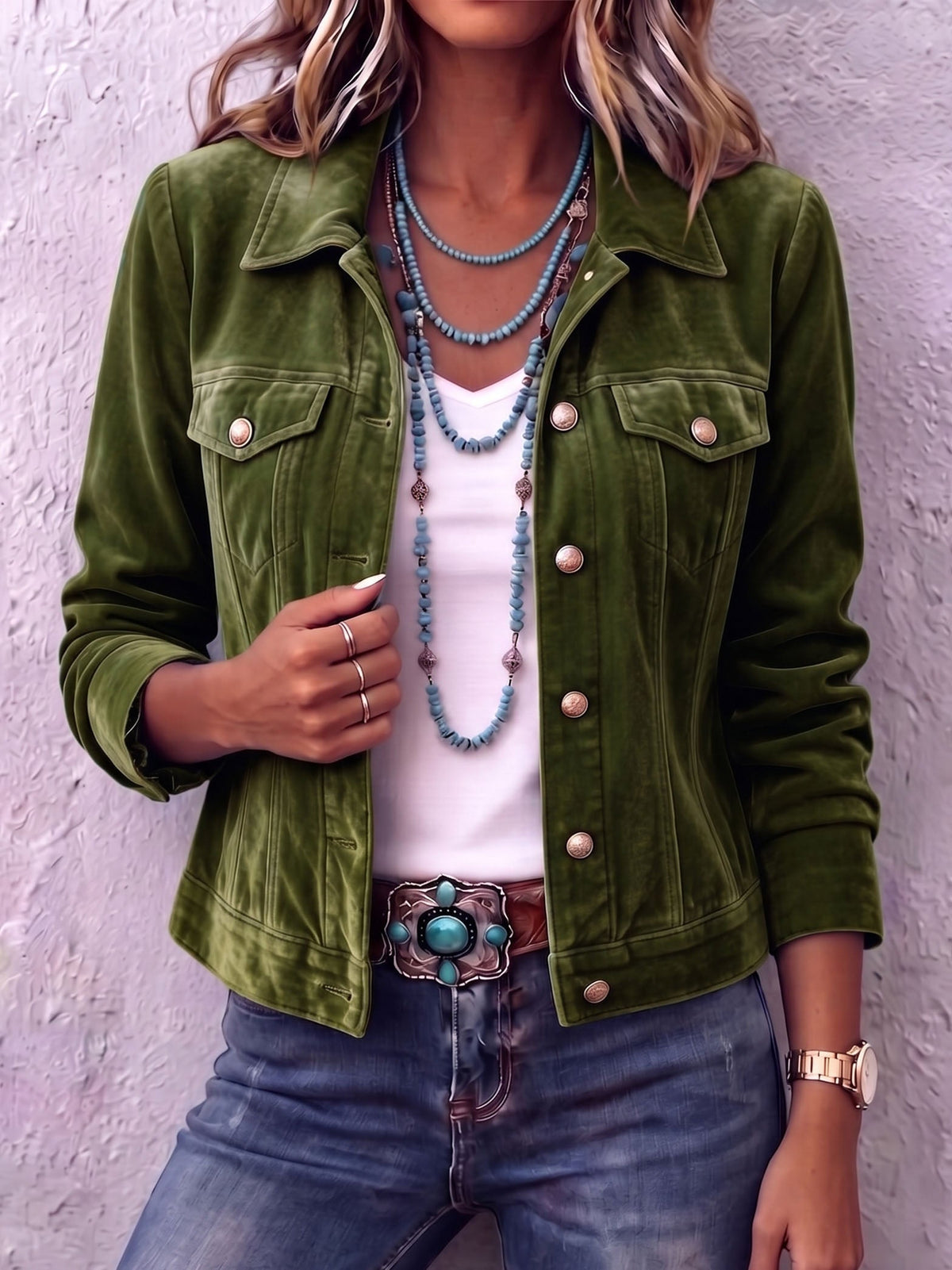 Dianne | Chaqueta de Terciopelo Bohemia de Inspiración Vintage