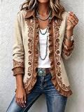 Dawncroft | Chaqueta Bohemia de Volantes con Estampado Floral Vintage