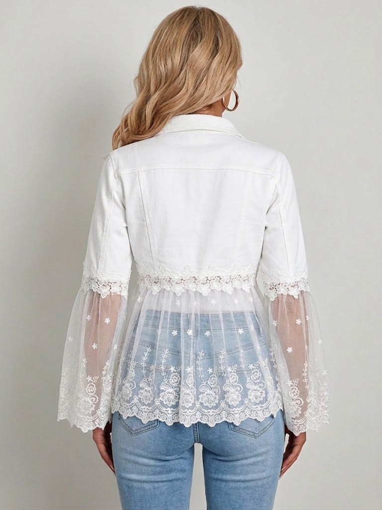Sunnelace | Chaqueta con Paneles de Encaje