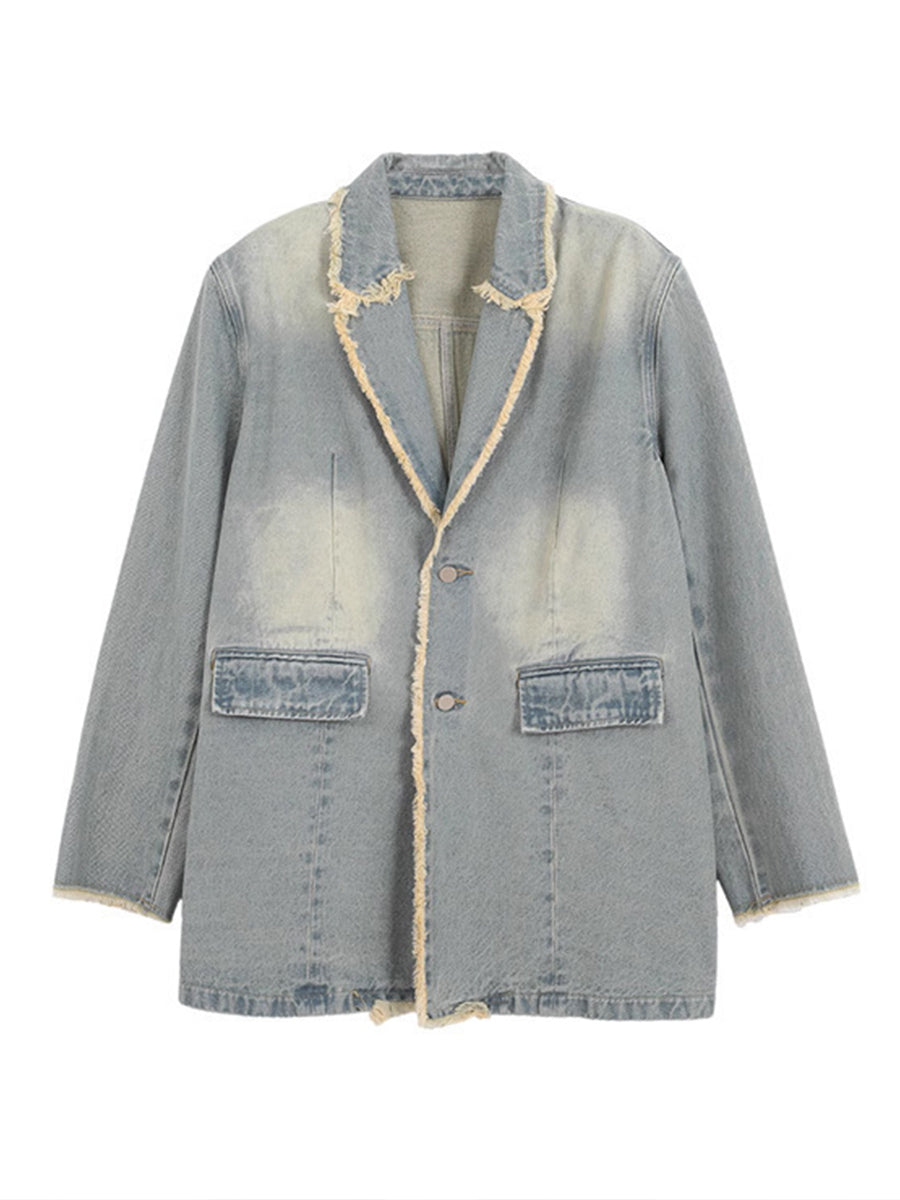 Dionne™ | Blazer Oversize de Estilo Vintage con Bordes sin Rematar