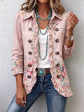 Bettany | Chaqueta con Cierre de Botones y Volantes Florales