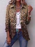 Navara | Chaqueta de Volantes con Estampado de Leopardo