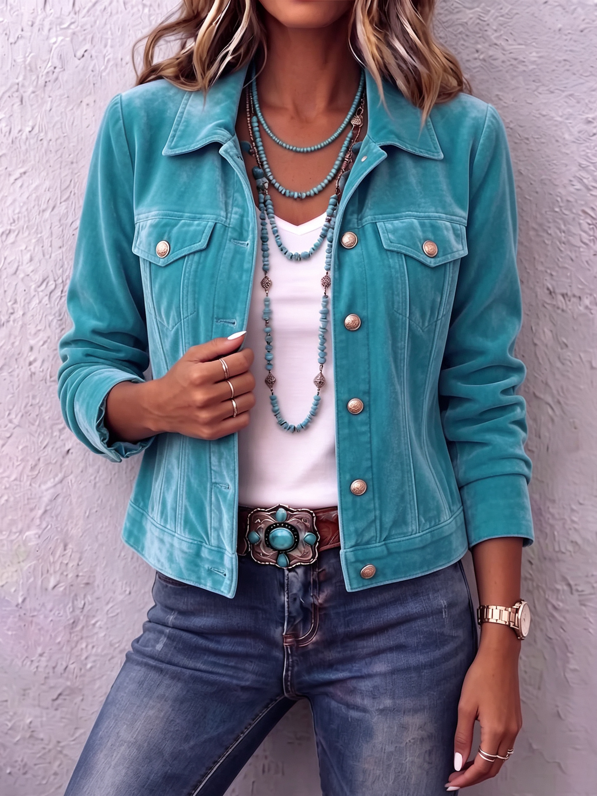 Dianne | Chaqueta de Terciopelo Bohemia de Inspiración Vintage