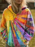 Dawnella™ | Sudadera con Capucha Bohemia Patchwork Multicolor