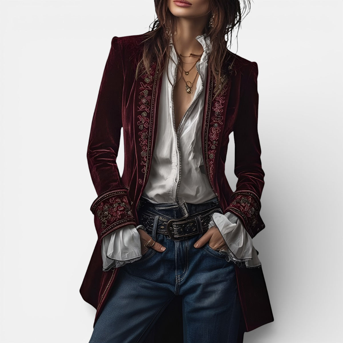 Eliza™ | Chaqueta de terciopelo elegante