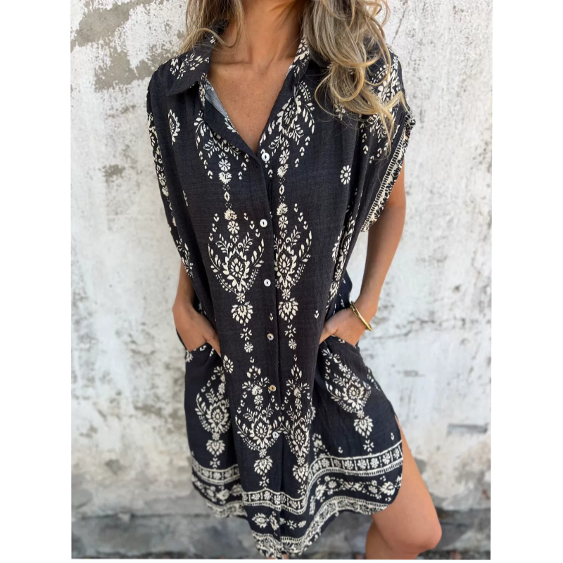 Vestido estampado Emmeline con bolsillos