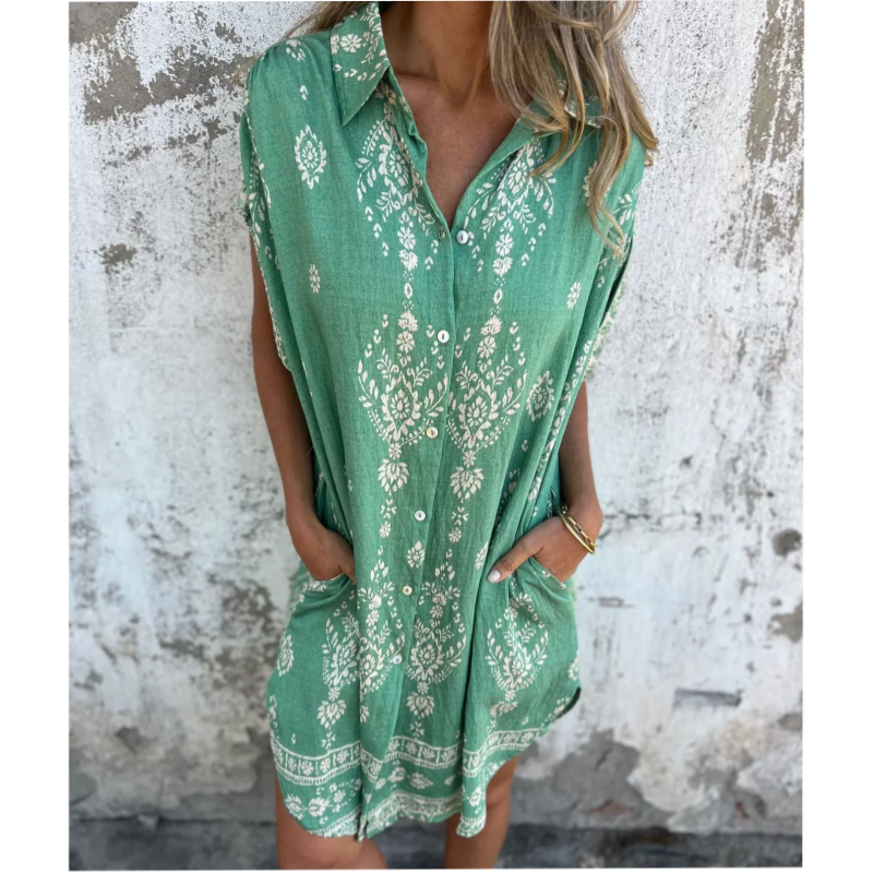 Vestido estampado Emmeline con bolsillos