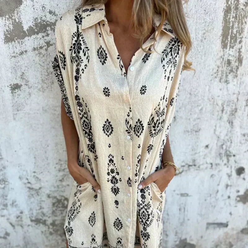 Vestido estampado Emmeline con bolsillos