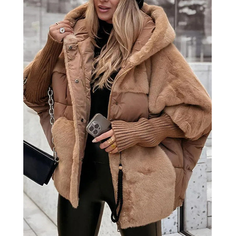 Marcelle | Chaqueta acolchada elegante de pelo sintético