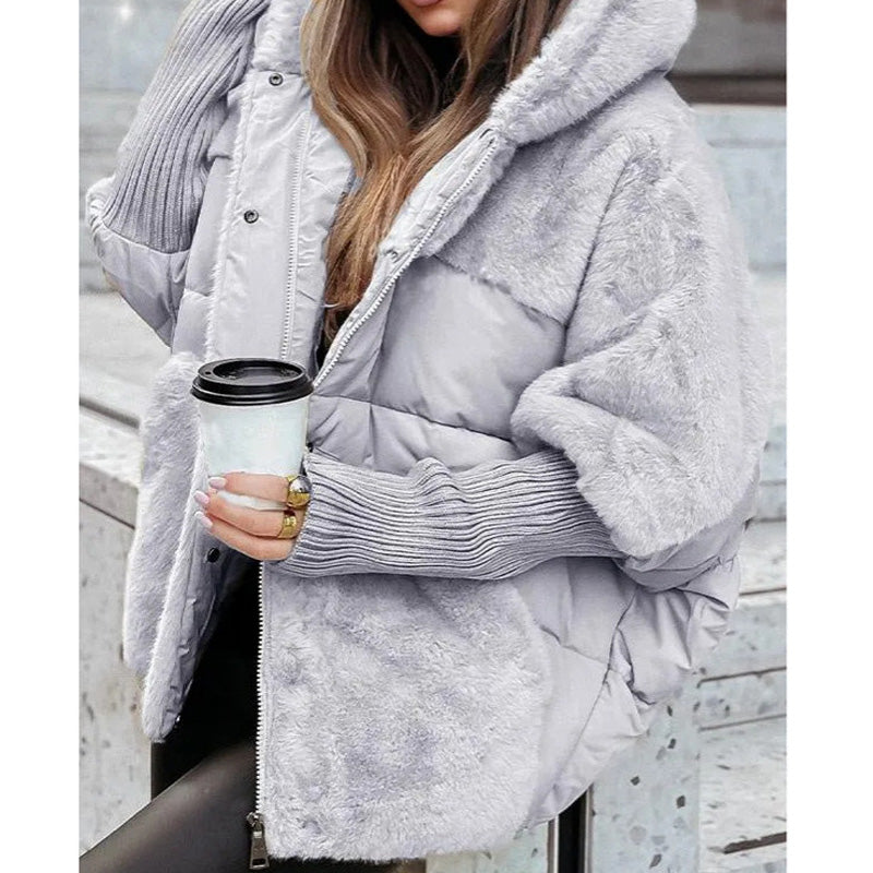 Marcelle | Chaqueta acolchada elegante de pelo sintético