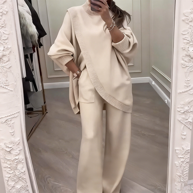 Serena Luxe, conjunto de punto asimétrico