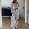Lydia™ | Conjunto de estar por casa de rayas, relajado y de dos piezas