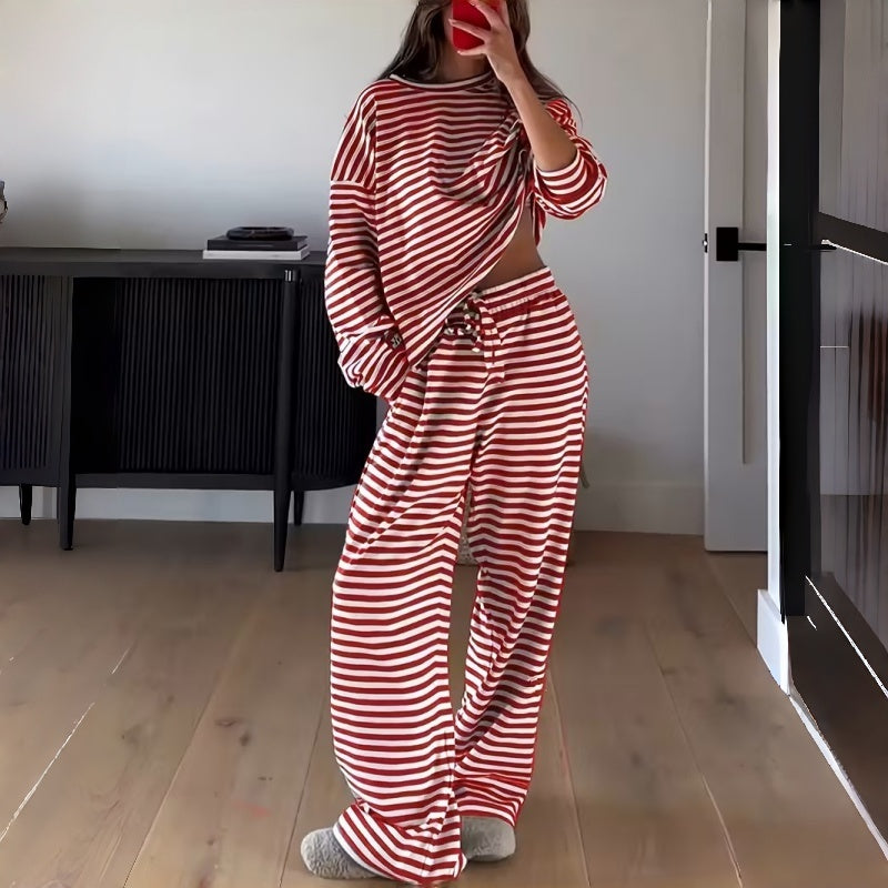 Lydia™ | Conjunto de estar por casa de rayas, relajado y de dos piezas