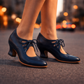 Talia™ Elegantes tacones de piel con cordones