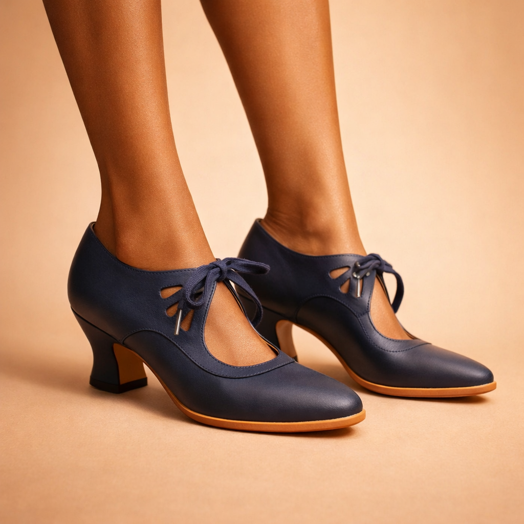 Talia™ Elegantes tacones de piel con cordones