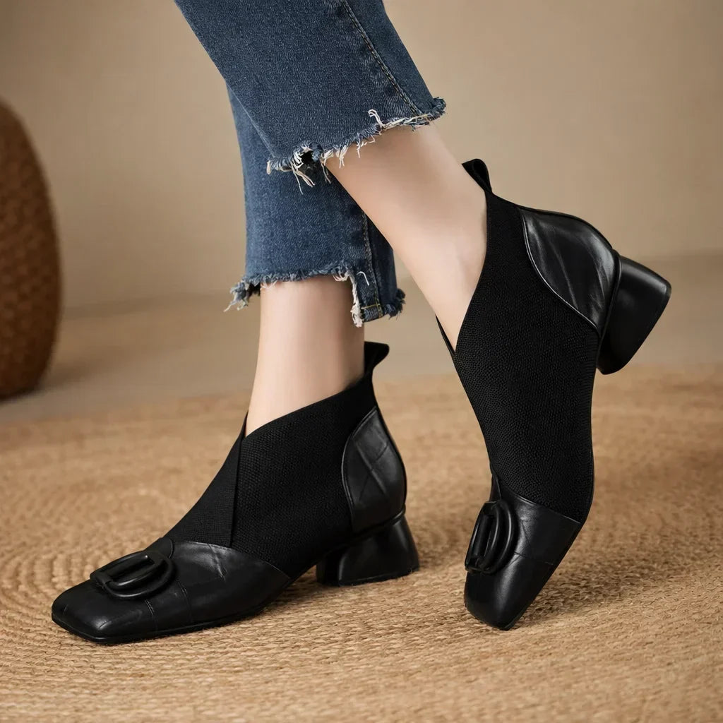 Sloane™ | Botines de piel elástica