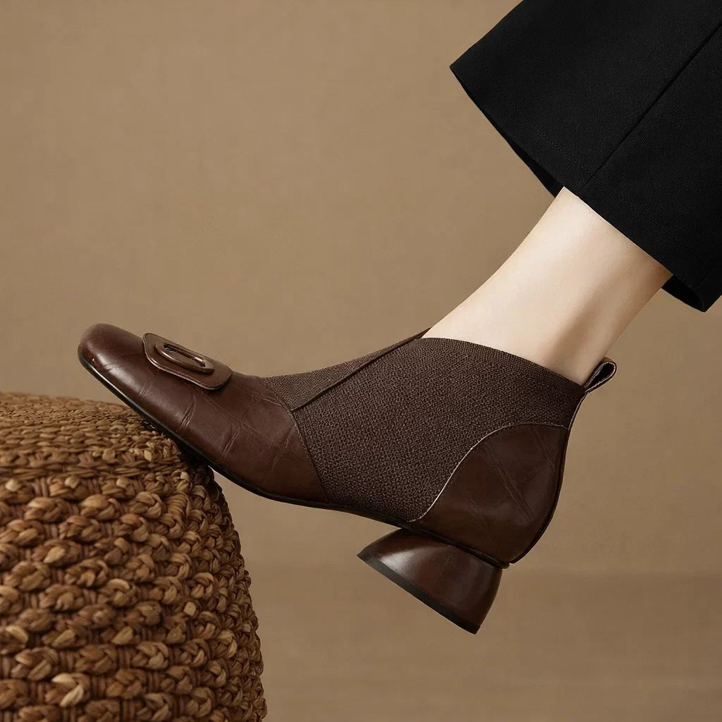 Sloane™ | Botines de piel elástica