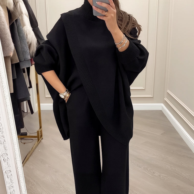 Serena Luxe, conjunto de punto asimétrico