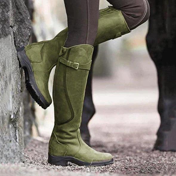 Evelyn | Botas altas de piel impermeables