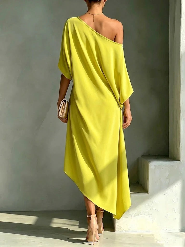 Wren | Vestido midi con escote cuadrado