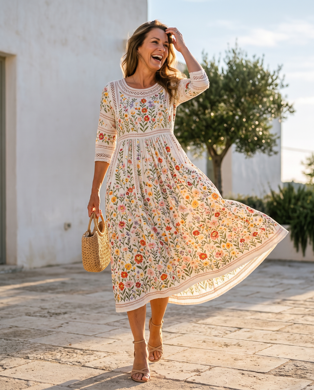 Vestido Midi con Encanto de Prado Silvestre