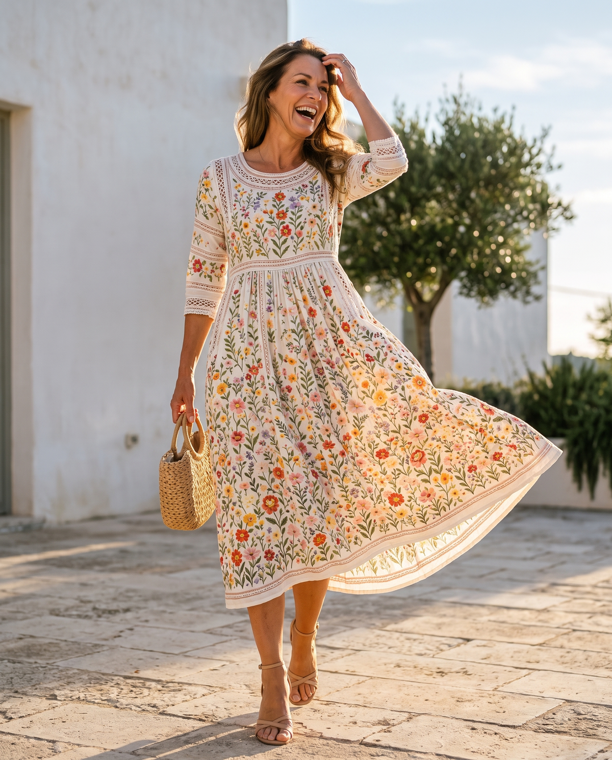 Vestido Midi con Encanto de Prado Silvestre