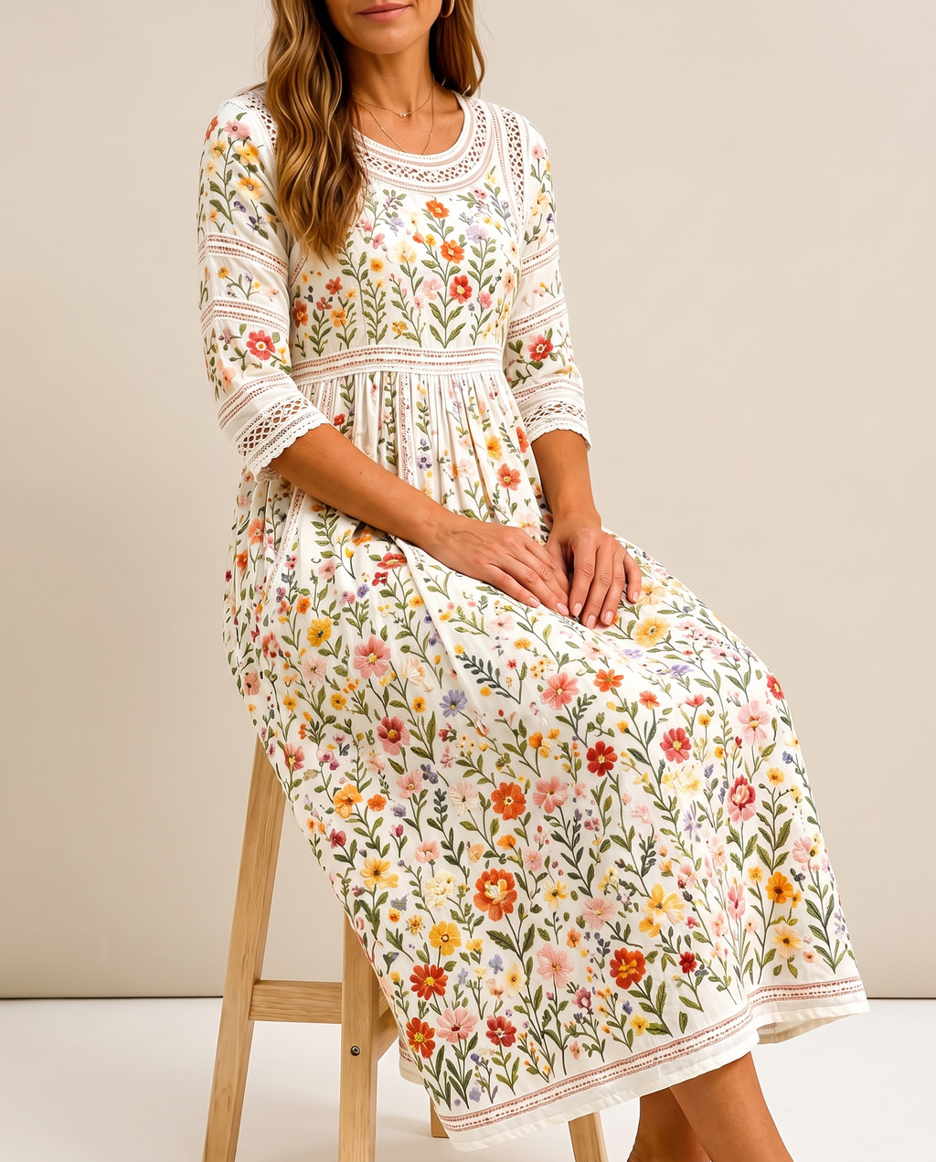 Vestido Midi con Encanto de Prado Silvestre