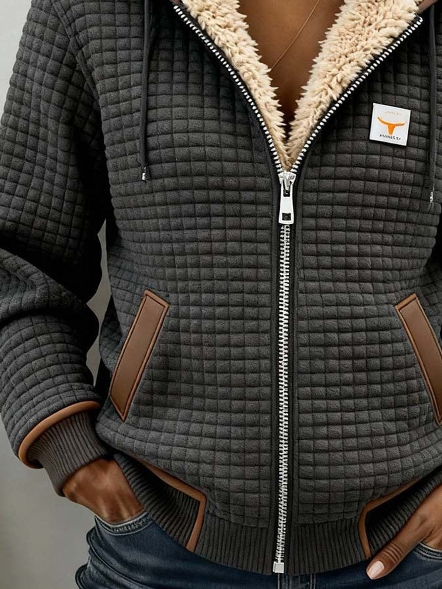 Sandra | Chaqueta Acolchada con Capucha y Forro Sherpa