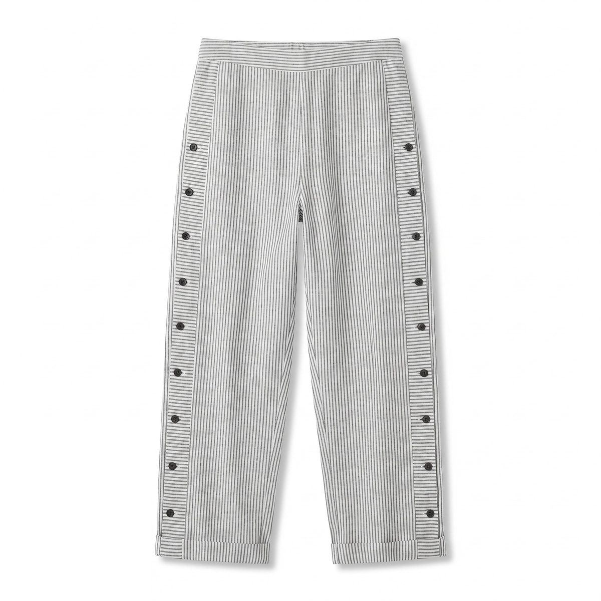 Tess | Pantalón de Rayas con Panel de Botones