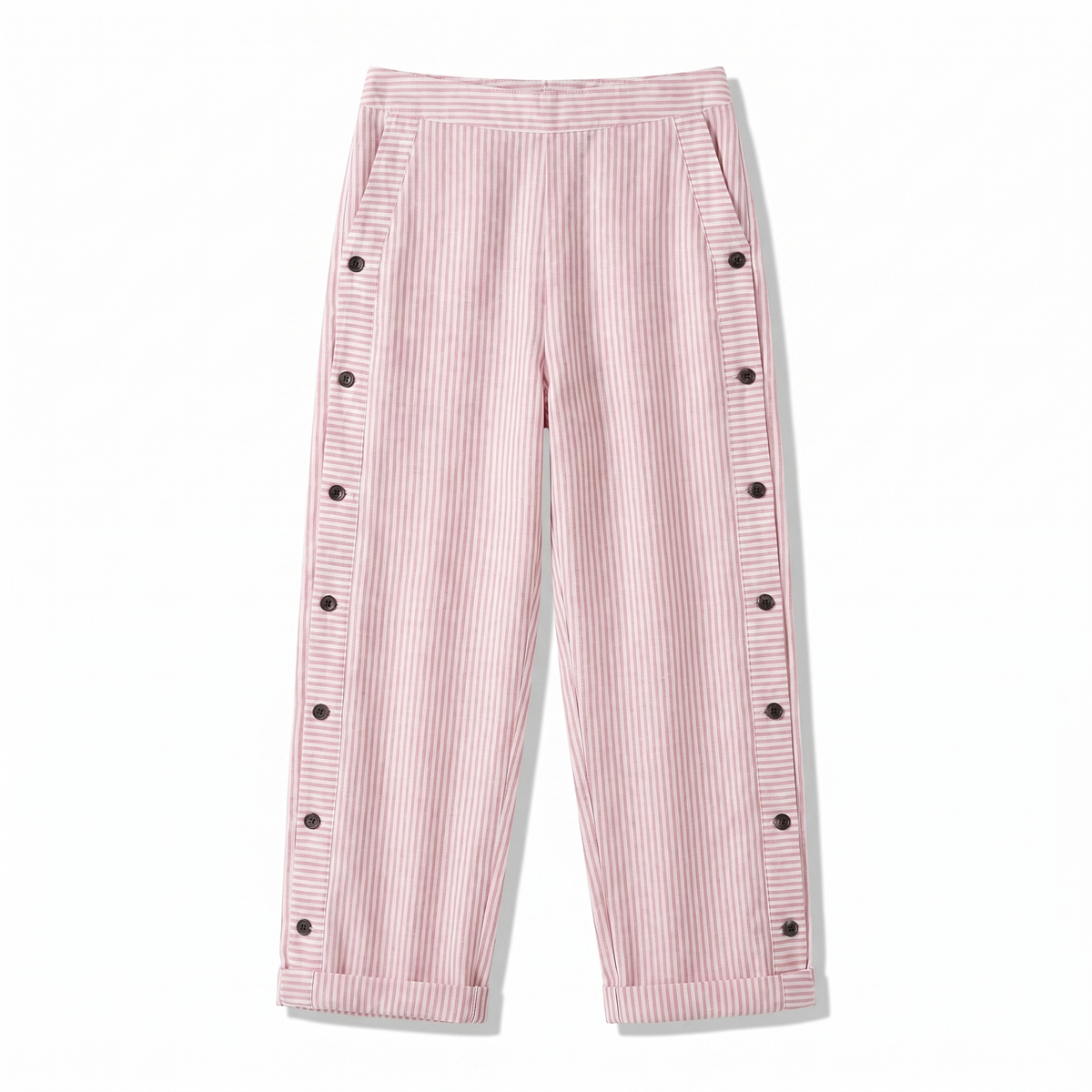 Tess | Pantalón de Rayas con Panel de Botones